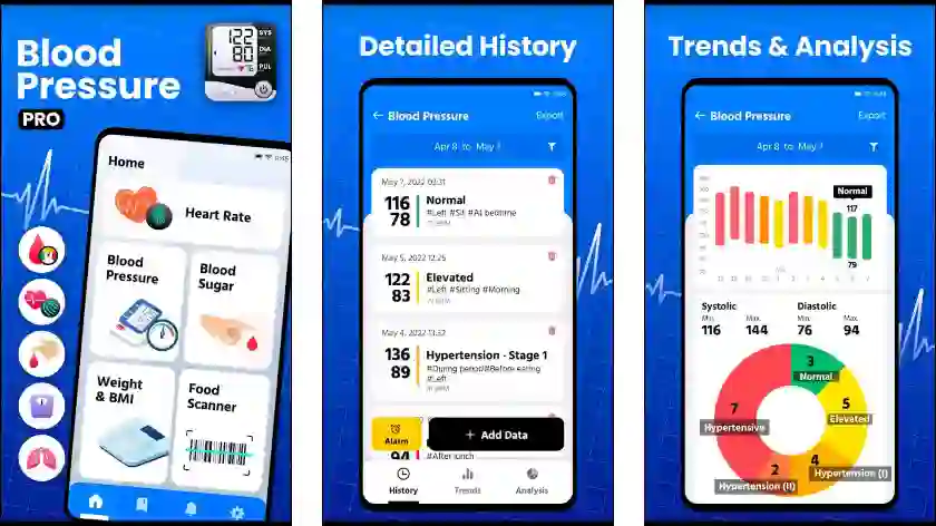 Blood pressure app pro - Bp check karne wala app 