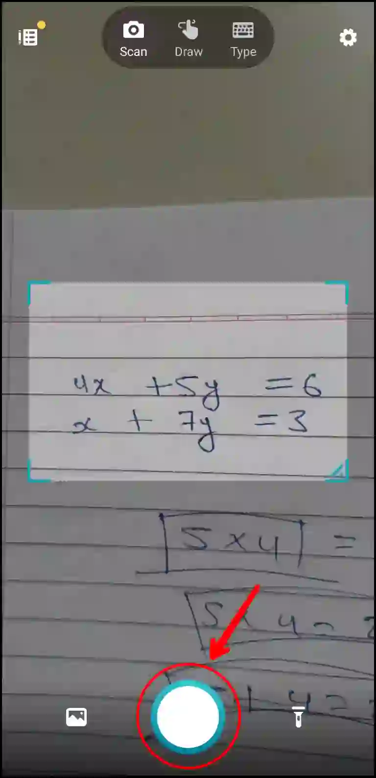 Microsoft Math Click Photo
